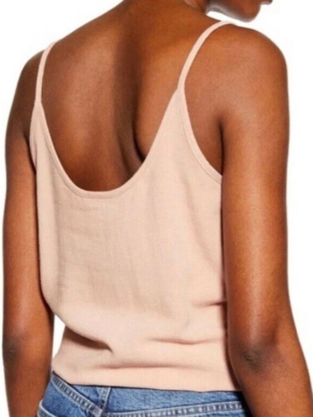 Topshop Polly Tie Front Tank Top Mauve Pink Button Front Cami Size 8 - Picture 4 of 9
